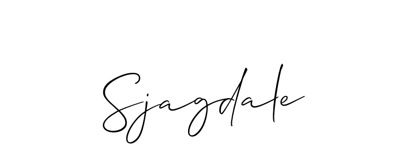 The best way (Allison_Script) to make a short signature is to pick only two or three words in your name. The name Sjagdale include a total of six letters. For converting this name. Sjagdale signature style 2 images and pictures png