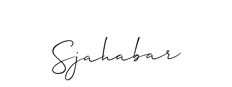 How to Draw Sjahabar signature style? Allison_Script is a latest design signature styles for name Sjahabar. Sjahabar signature style 2 images and pictures png