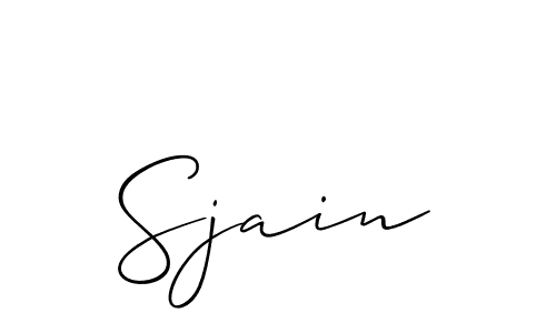 How to make Sjain name signature. Use Allison_Script style for creating short signs online. This is the latest handwritten sign. Sjain signature style 2 images and pictures png