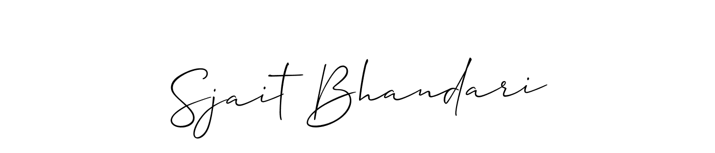 You can use this online signature creator to create a handwritten signature for the name Sjait Bhandari. This is the best online autograph maker. Sjait Bhandari signature style 2 images and pictures png