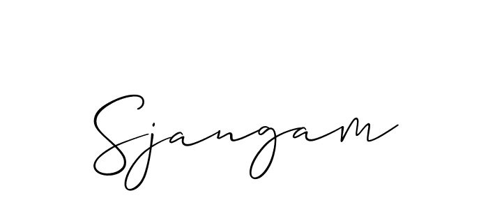 Also You can easily find your signature by using the search form. We will create Sjangam name handwritten signature images for you free of cost using Allison_Script sign style. Sjangam signature style 2 images and pictures png