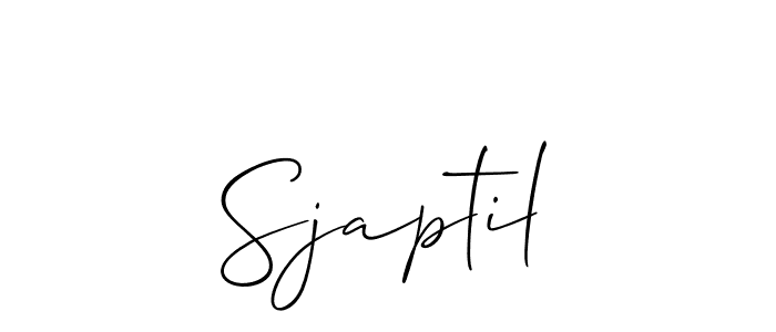 Also You can easily find your signature by using the search form. We will create Sjaptil name handwritten signature images for you free of cost using Allison_Script sign style. Sjaptil signature style 2 images and pictures png