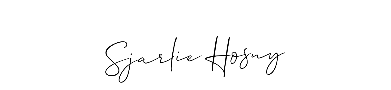 This is the best signature style for the Sjarlie Hosny name. Also you like these signature font (Allison_Script). Mix name signature. Sjarlie Hosny signature style 2 images and pictures png