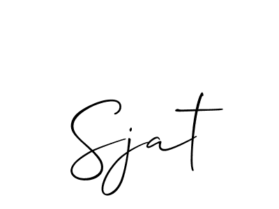 How to make Sjat signature? Allison_Script is a professional autograph style. Create handwritten signature for Sjat name. Sjat signature style 2 images and pictures png