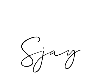 How to make Sjay signature? Allison_Script is a professional autograph style. Create handwritten signature for Sjay name. Sjay signature style 2 images and pictures png