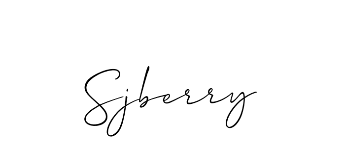 You should practise on your own different ways (Allison_Script) to write your name (Sjberry) in signature. don't let someone else do it for you. Sjberry signature style 2 images and pictures png