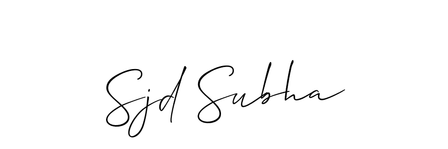 Design your own signature with our free online signature maker. With this signature software, you can create a handwritten (Allison_Script) signature for name Sjd Subha. Sjd Subha signature style 2 images and pictures png