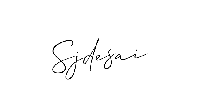 How to make Sjdesai name signature. Use Allison_Script style for creating short signs online. This is the latest handwritten sign. Sjdesai signature style 2 images and pictures png