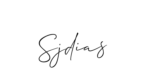 Sjdias stylish signature style. Best Handwritten Sign (Allison_Script) for my name. Handwritten Signature Collection Ideas for my name Sjdias. Sjdias signature style 2 images and pictures png