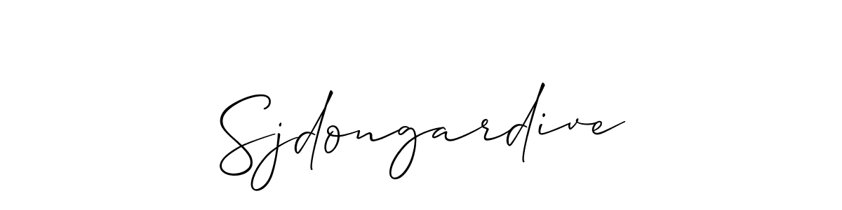 Also we have Sjdongardive name is the best signature style. Create professional handwritten signature collection using Allison_Script autograph style. Sjdongardive signature style 2 images and pictures png