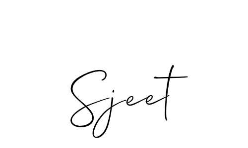 Sjeet stylish signature style. Best Handwritten Sign (Allison_Script) for my name. Handwritten Signature Collection Ideas for my name Sjeet. Sjeet signature style 2 images and pictures png