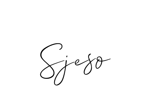 Design your own signature with our free online signature maker. With this signature software, you can create a handwritten (Allison_Script) signature for name Sjeso. Sjeso signature style 2 images and pictures png