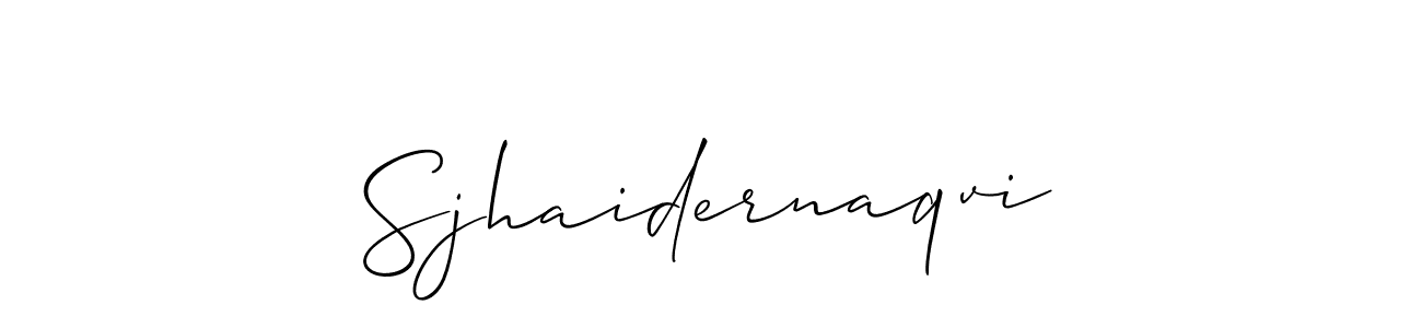 You should practise on your own different ways (Allison_Script) to write your name (Sjhaidernaqvi) in signature. don't let someone else do it for you. Sjhaidernaqvi signature style 2 images and pictures png
