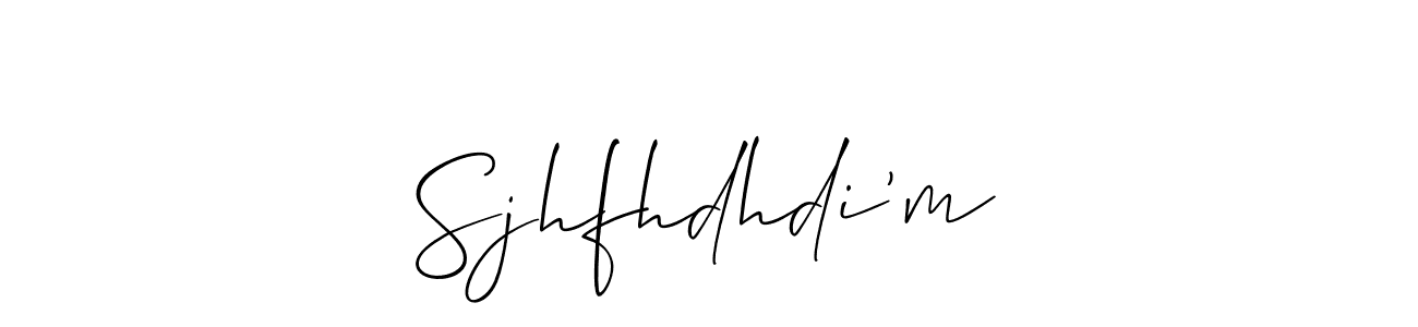 It looks lik you need a new signature style for name Sjhfhdhdi’m. Design unique handwritten (Allison_Script) signature with our free signature maker in just a few clicks. Sjhfhdhdi’m signature style 2 images and pictures png