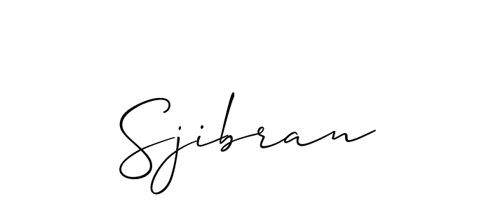 Once you've used our free online signature maker to create your best signature Allison_Script style, it's time to enjoy all of the benefits that Sjibran name signing documents. Sjibran signature style 2 images and pictures png