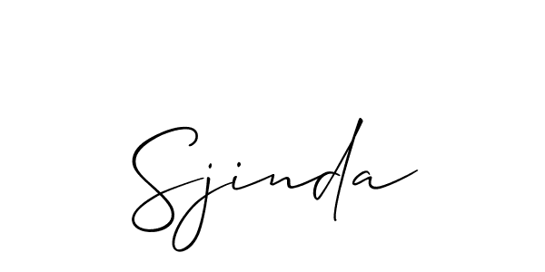 Also we have Sjinda name is the best signature style. Create professional handwritten signature collection using Allison_Script autograph style. Sjinda signature style 2 images and pictures png