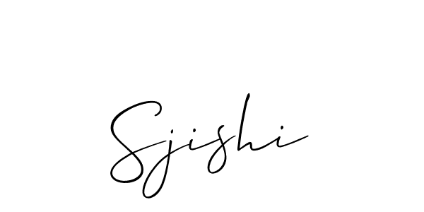 The best way (Allison_Script) to make a short signature is to pick only two or three words in your name. The name Sjishi include a total of six letters. For converting this name. Sjishi signature style 2 images and pictures png