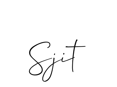 You should practise on your own different ways (Allison_Script) to write your name (Sjit) in signature. don't let someone else do it for you. Sjit signature style 2 images and pictures png