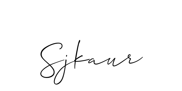 How to make Sjkaur name signature. Use Allison_Script style for creating short signs online. This is the latest handwritten sign. Sjkaur signature style 2 images and pictures png