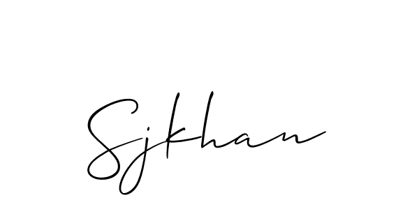 It looks lik you need a new signature style for name Sjkhan. Design unique handwritten (Allison_Script) signature with our free signature maker in just a few clicks. Sjkhan signature style 2 images and pictures png