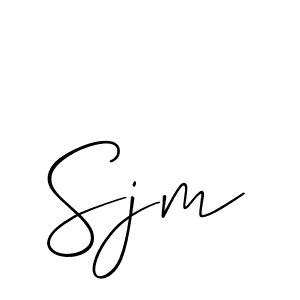 How to make Sjm signature? Allison_Script is a professional autograph style. Create handwritten signature for Sjm name. Sjm signature style 2 images and pictures png