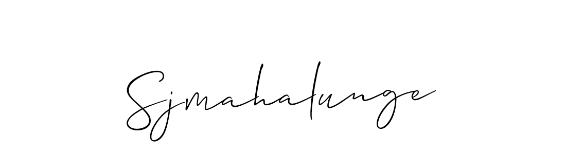 Make a beautiful signature design for name Sjmahalunge. With this signature (Allison_Script) style, you can create a handwritten signature for free. Sjmahalunge signature style 2 images and pictures png