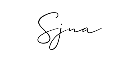 How to Draw Sjna signature style? Allison_Script is a latest design signature styles for name Sjna. Sjna signature style 2 images and pictures png