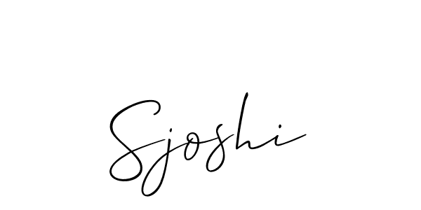 Allison_Script is a professional signature style that is perfect for those who want to add a touch of class to their signature. It is also a great choice for those who want to make their signature more unique. Get Sjoshi name to fancy signature for free. Sjoshi signature style 2 images and pictures png