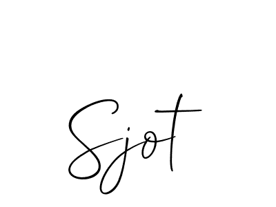 You can use this online signature creator to create a handwritten signature for the name Sjot. This is the best online autograph maker. Sjot signature style 2 images and pictures png