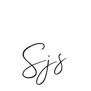Use a signature maker to create a handwritten signature online. With this signature software, you can design (Allison_Script) your own signature for name Sjs. Sjs signature style 2 images and pictures png