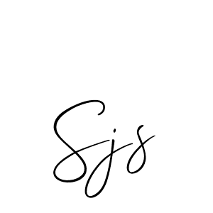 Use a signature maker to create a handwritten signature online. With this signature software, you can design (Allison_Script) your own signature for name Sjs. Sjs signature style 2 images and pictures png