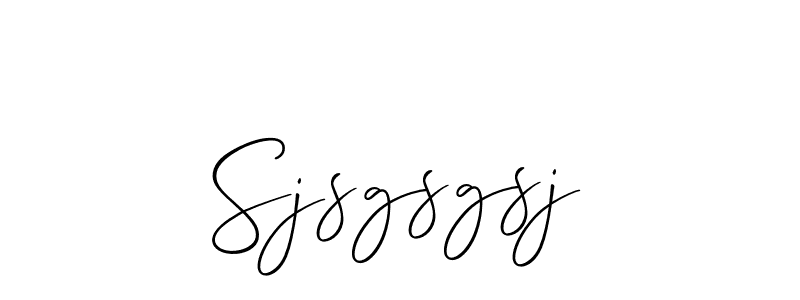 It looks lik you need a new signature style for name Sjsgsgsj. Design unique handwritten (Allison_Script) signature with our free signature maker in just a few clicks. Sjsgsgsj signature style 2 images and pictures png