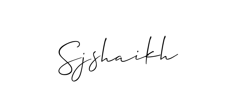The best way (Allison_Script) to make a short signature is to pick only two or three words in your name. The name Sjshaikh include a total of six letters. For converting this name. Sjshaikh signature style 2 images and pictures png