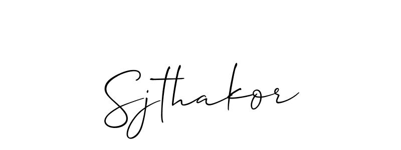 You should practise on your own different ways (Allison_Script) to write your name (Sjthakor) in signature. don't let someone else do it for you. Sjthakor signature style 2 images and pictures png