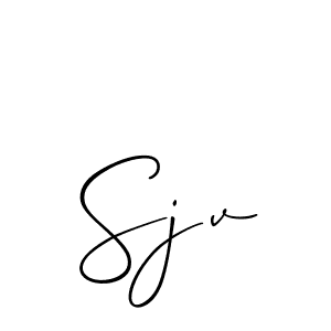 Use a signature maker to create a handwritten signature online. With this signature software, you can design (Allison_Script) your own signature for name Sjv. Sjv signature style 2 images and pictures png