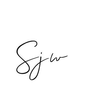 How to Draw Sjw signature style? Allison_Script is a latest design signature styles for name Sjw. Sjw signature style 2 images and pictures png