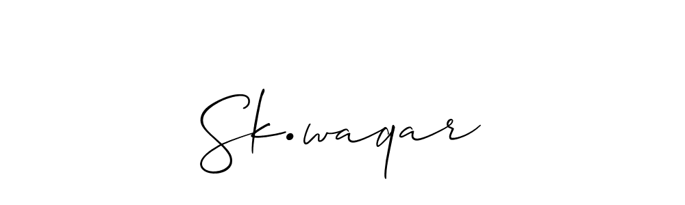 Make a beautiful signature design for name Sk•waqar. Use this online signature maker to create a handwritten signature for free. Sk•waqar signature style 2 images and pictures png