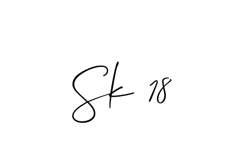 How to make Sk 18 signature? Allison_Script is a professional autograph style. Create handwritten signature for Sk 18 name. Sk 18 signature style 2 images and pictures png