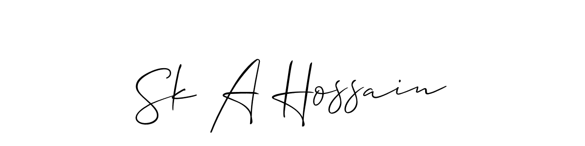 if you are searching for the best signature style for your name Sk A Hossain. so please give up your signature search. here we have designed multiple signature styles  using Allison_Script. Sk A Hossain signature style 2 images and pictures png