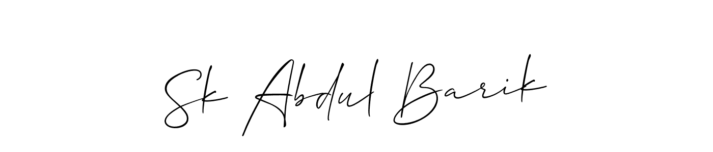 How to make Sk Abdul Barik signature? Allison_Script is a professional autograph style. Create handwritten signature for Sk Abdul Barik name. Sk Abdul Barik signature style 2 images and pictures png