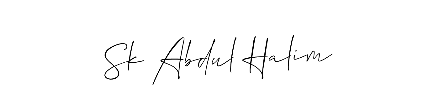 How to Draw Sk Abdul Halim signature style? Allison_Script is a latest design signature styles for name Sk Abdul Halim. Sk Abdul Halim signature style 2 images and pictures png