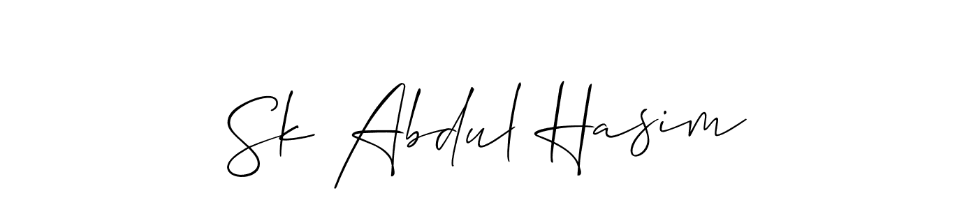 Sk Abdul Hasim stylish signature style. Best Handwritten Sign (Allison_Script) for my name. Handwritten Signature Collection Ideas for my name Sk Abdul Hasim. Sk Abdul Hasim signature style 2 images and pictures png