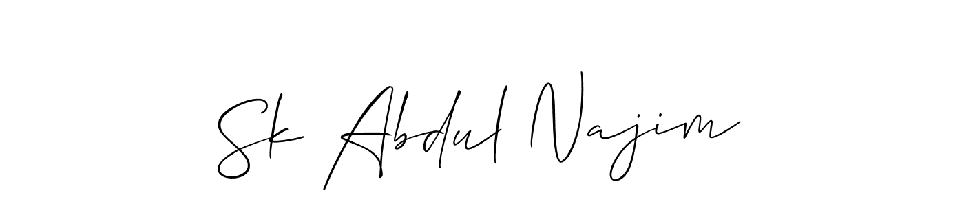 Also we have Sk Abdul Najim name is the best signature style. Create professional handwritten signature collection using Allison_Script autograph style. Sk Abdul Najim signature style 2 images and pictures png