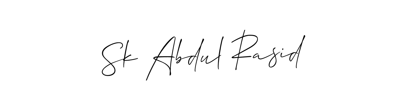 The best way (Allison_Script) to make a short signature is to pick only two or three words in your name. The name Sk Abdul Rasid include a total of six letters. For converting this name. Sk Abdul Rasid signature style 2 images and pictures png