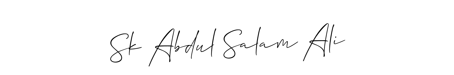 It looks lik you need a new signature style for name Sk Abdul Salam Ali. Design unique handwritten (Allison_Script) signature with our free signature maker in just a few clicks. Sk Abdul Salam Ali signature style 2 images and pictures png