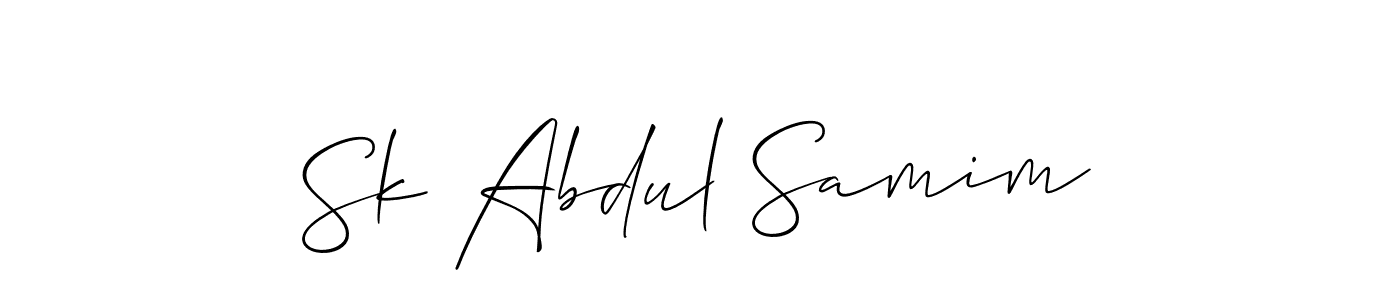 This is the best signature style for the Sk Abdul Samim name. Also you like these signature font (Allison_Script). Mix name signature. Sk Abdul Samim signature style 2 images and pictures png