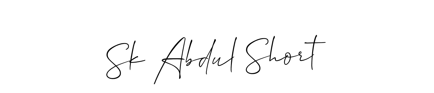 How to make Sk Abdul Short signature? Allison_Script is a professional autograph style. Create handwritten signature for Sk Abdul Short name. Sk Abdul Short signature style 2 images and pictures png