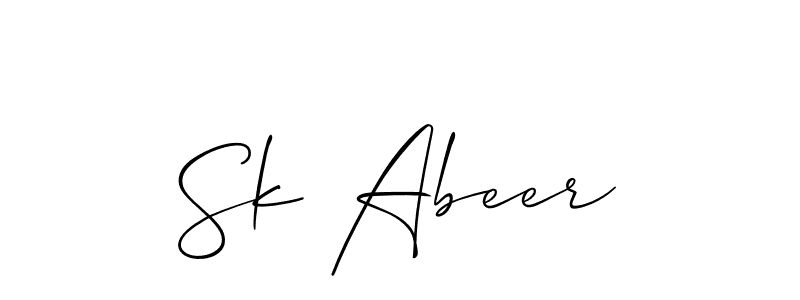 Make a beautiful signature design for name Sk Abeer. Use this online signature maker to create a handwritten signature for free. Sk Abeer signature style 2 images and pictures png