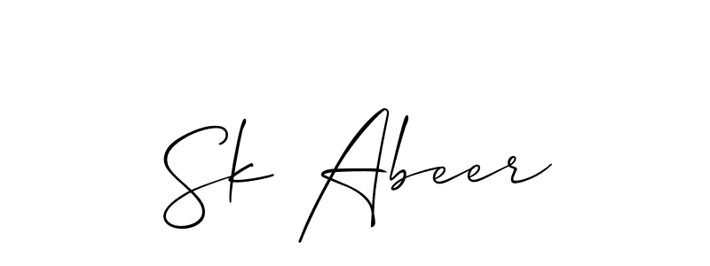 Make a beautiful signature design for name Sk Abeer. Use this online signature maker to create a handwritten signature for free. Sk Abeer signature style 2 images and pictures png