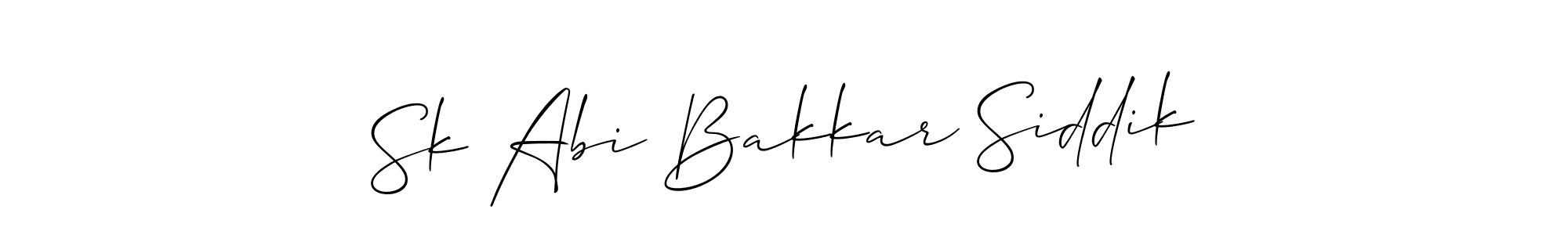 You should practise on your own different ways (Allison_Script) to write your name (Sk Abi Bakkar Siddik) in signature. don't let someone else do it for you. Sk Abi Bakkar Siddik signature style 2 images and pictures png
